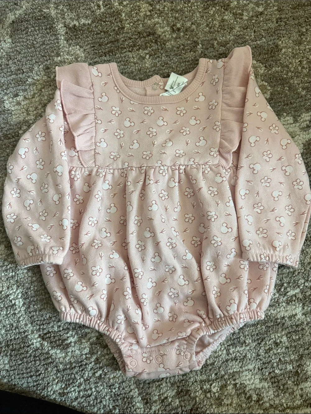Disney baby fleece lined bubble romper